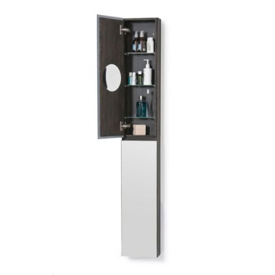 Zone dark oak tall bathroom cabinet